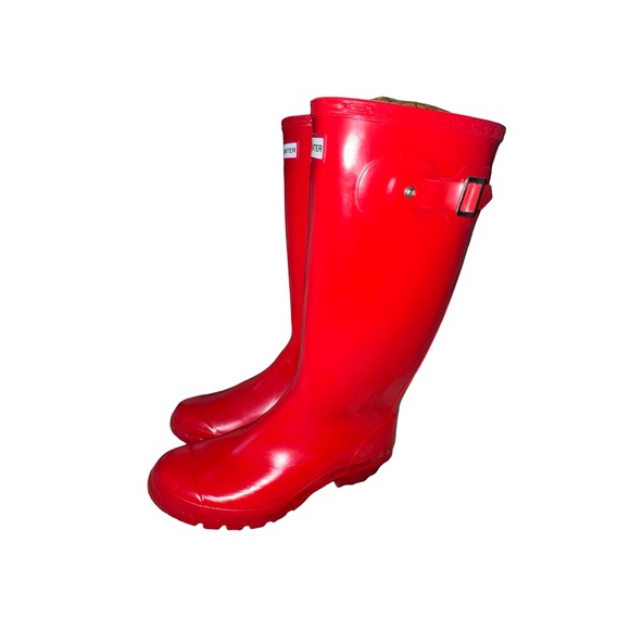 Hunter Original Tall fishermancore Red Rain Boots Women’s Wellington heritage 9 - Picture 6 of 9